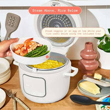 Beautiful 14-Cup Cooked, 6-Cups Uncooked Electric Rice and Grain Cooker, EverGood™ Ceramic Nonstick Coating, by Drew Barrymore