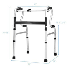 Resenkos Medical Mobility Walker,One-Button Folding Aluminum Walking Frame Walker