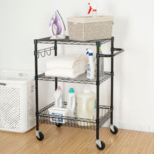 Hyper Tough 3-Tier New Multipurpose Rolling Cart, Black Color, 495lbs Load Capacity