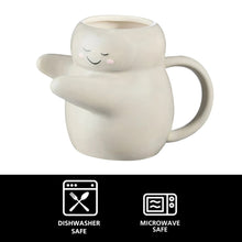 Mainstays 15.89 oz Gray Sculpted Hug Earthenware Mug