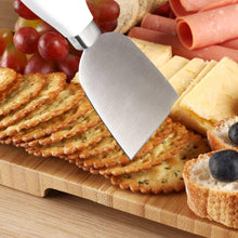 Hecef Bamboo Cheese Board and Knife Set, 13-Piece Large Charcuterie Serving Tray, 17 in