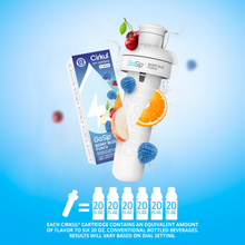 Cirkul 32oz Gray Plastic Bottle with Black Lid and Flavor Cartridge (GoSip Berry Blue Punch)