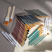 Royal & Langnickel Assorted Shapes All Media Taklon Art Brushes 50 Pieces
