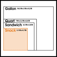 Great Value Fresh Seal Zipper Square Snack Bags, 100 Count