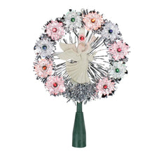 8SilverTinselWreathwithAngelChristmasTreeTopper-MultiLights1 - USA Mega Market