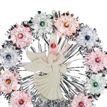 8SilverTinselWreathwithAngelChristmasTreeTopper-MultiLights2 - USA Mega Market