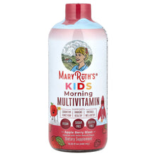 Multivitamínico matutino para niños MaryRuth's, sabor a manzana y frutos rojos, 450 ml (15.22 onzas líquidas)