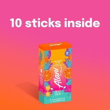 Alani Nu ORANGE KISS Energy Sticks, Energy Drink Powder, 200mg Caffeine, Pre Workout Performance with Antioxidants, On-The-Go Drink Mix, Biotin, B Vitamins, Zero Sugar, 5-10 Calories, 10 Pack