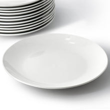 Elama Professional Kitchen 12 Piece Porcelain Round Dinner Plate Set in White