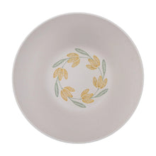 Better Homes and Gardens Bamboo Melamine Floral Salad Bowl with Acacia Lid and Utensil Set