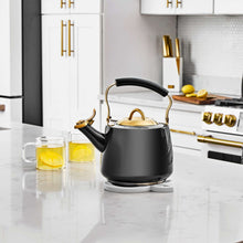 Thyme & Table Stainless Steel 1.8L Stovetop Tea Kettle - Black & Gold
