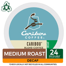 Caribou Coffee Decaf Caribou Blend K-Cup Pods, Medium Roast, 24 Count for Keurig Brewers