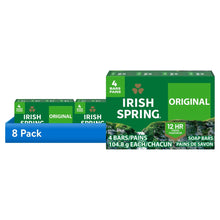 (8 pack) Irish Spring Original Deodorant Bar Soap for Men, With Flaxseed Oil, 3.7 oz Bar (4 Pack)