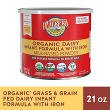 Earth's Best Organic Dairy Baby Formula with Iron, 21 oz., 2 ct.