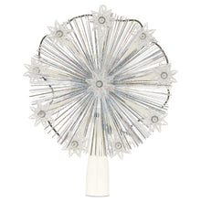 9-Point White Tinsel Star LED Christmas Tree Topper, 7", by Holiday Time
