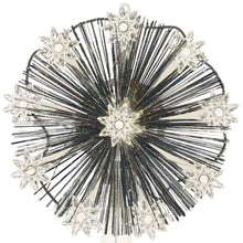 9-Point White Tinsel Star LED Christmas Tree Topper, 7", by Holiday Time