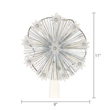 9-Point White Tinsel Star LED Christmas Tree Topper, 7", by Holiday Time