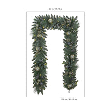 9' Pre-lit LED with Twinkle Artificial Decorated Garland, Metallic
