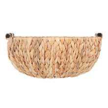 (4 pack) Better Homes & Gardens Natural Woven Water Hyacinth Decorative Bowl with Wooden Handles