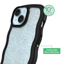onn Wavy Grip Phone Case for iPhone 17e / iPhone 16e / iPhone 15 / iPhone 14 / iPhone 13 - Black/Gold Glitter