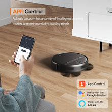 GOOVI Robot Vacuum Cleaner and Mop Combo with App WiFi and Remote Control Robotic Vacuums, Black
