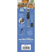Hamilton Beach 2-Speed Immersion Hand Blender for Kitchen with Blending Wand & Whisk, Black