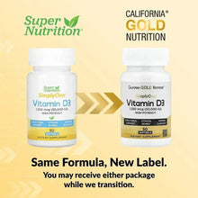 California Gold Nutrition, SimplyOne®, Vitamin D3, 1,250 mcg (50,000 IU), 50 Softgels
