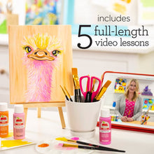 Apple Barrel Art Lessons Kit, 34 Piece Set Including 22 Acrylic Paints, 10 Paint Brushes, 1 Mod Podge Sealer