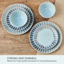 Pfaltzgraff Lucinda 12 Piece Stoneware Dinnerware Set Blue