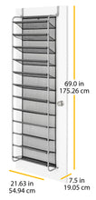 Mainstays Over-the-Door Hanging Shoe Rack, Fits up to 36 pairs, Space Saving, Mesh Lined Tear Resistant