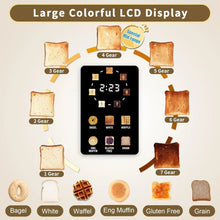 SEEDEEM Toaster 2 Slice, Touch Control Stainless Toaster LCD Display, 50% Faster Heating Speed, 1.4'' Wide Slots, More Timer Functions, Removable Crumb Tray, 1350W, Dark Metallic