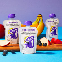 bettergoods Apple Banana Blueberry Yogurt & Oats Fruit Applesauce Pouches, 3.17 oz, 10 Count