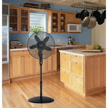 Lasko Cyclone Max 18" Oscillating Pedestal Fan with Remote, Adjustable Height and 4 Speeds for Whole Room Cooling, Black, S18605