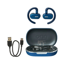 onn Wireless Open-Ear Earphones with Environmental Noise Canceling Microphones, Blue