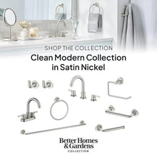 Better Homes & Gardens Clean Modern Style Wall Mount Toilet Paper Holder Satin Nickel Finish