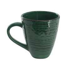Elama Malibu Sea Glass 16-Piece Dinnerware Set in Dark Green