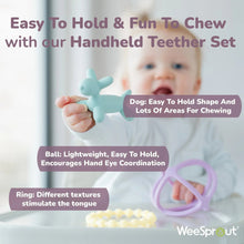 WeeSprout Teethers for Baby, Silicone Toys for Infant Teething