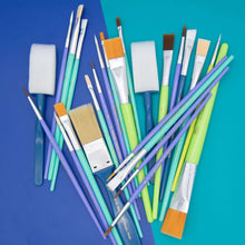 Hello Hobby 25-Piece Assorted Craft Paint Brush Set for Art Projects