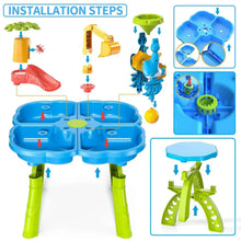 Dinosaur Planet Sand Water Table for Toddlers, 4 in 1 Sand Table and Water Play Table, Kids Table Activity Sensory Play Table Beach Sand Water Toy for Outdoor Backyard for Toddlers Age 2-4 Gift