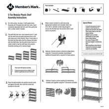 Member's Mark 5-Tier Heavy-Duty Shelf, 48""W x 20""D x 72""H