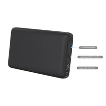 onn 10,000 mAh Dual USB-C/USB-A Port Portable Battery, Black