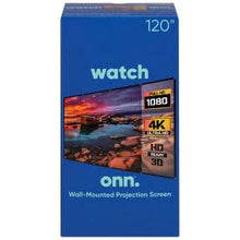 onn 120" Portable Indoor/Outdoor 16:9 Wall-Mounted Theater Projection Screen