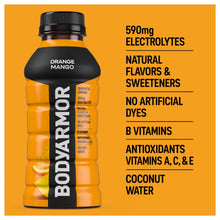 BODYARMOR Orange Mango Electrolyte Sports Drink Bottles, 12 fl oz, 8 pack
