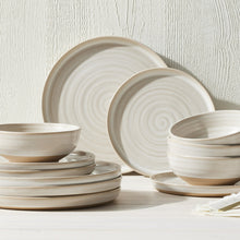 (2 pack) Better Homes & Gardens-Collins Cream Stoneware Round Dinner Bowl