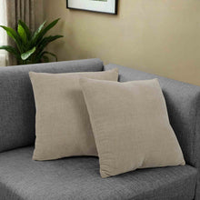 Mainstays 18" x 18" Solid Chenille Beige Polyester Decorative Pillow Set (2 Count)