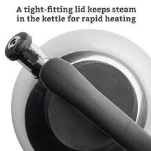 Farberware Stainless Steel Whistling Tea Kettle, 2.3 Quart, Silver