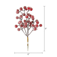 Frosted Berries Christmas Clip Ornament, Red, 9", by Holiday Time