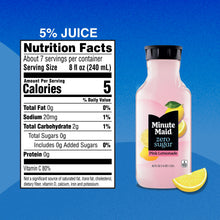 Minute Maid Zero Sugar Pink Lemonade Bottle, 52 fl oz