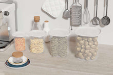 Mainstays 8-Piece Plastic Pantry Food Storage Container Set, Kitchen Pantry Organizer Canisters for Dry Food Storage and Pantry Organization