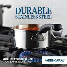 Farberware Brilliance 1 Quart Saucepan with Pour Spout, Induction Compatible, Metal Utensil and Dishwasher Safe, Stainless Steel